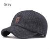 Outdoor Leisure Thickened Ear Warm Hat Men's Hat Autumn and Winter Woolen Cashmere Baseball Cap for The Elderly