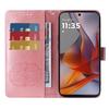 Чехол-подставка для Motorola Moto G04 4G/G24 4G/G04s 4G/E14 4G с тиснением "Бабочки и цветы", кошелек, кожаный чехол для телефона