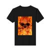Skull In Flames Baseball Free Shipping Sale Fashion T-shirts for Men Men's T-shirts