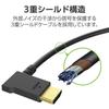 Elecom Кабель HDMI 1 м Мягкий Высокоскоростной SPEED с ETHERNET Черный L-образный Направленный влево 4K2K(30Гц) [ВЫСОКАЯ СЕРТИФИЦИРОВАННОСТЬ] CAC-HD14EYL10BK
