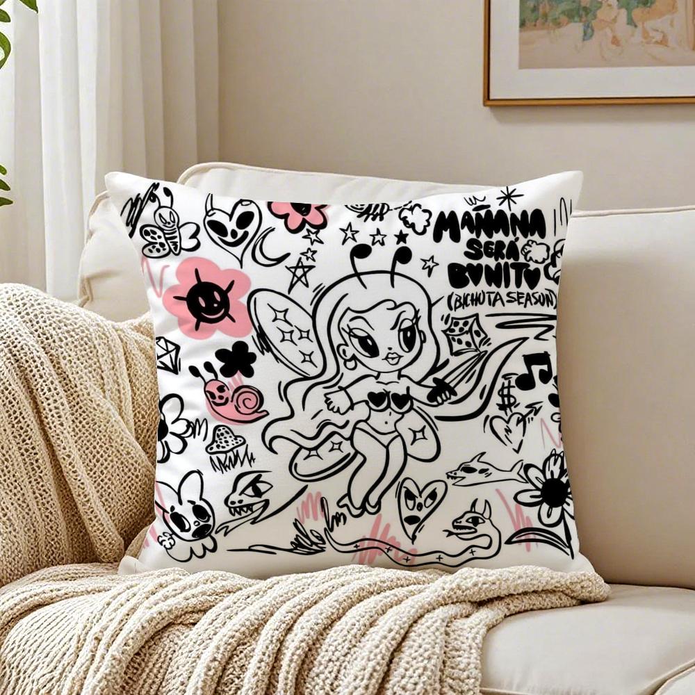 Reggaeton Colombian Singer KKarol G Cushion Cover Pillowcase Antidustmite living Room Sofa Decor Cushion Room