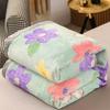 Color Flowers Pattern Blanket Lightweight Fluffy Plush Floral Printed Super Soft Flannel Throw Blanket for Bed Sofa and Travel