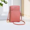 Mobile Phone Bag with Transparent Screen-touching Window Sling Bag Multi Compartments Faux