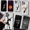 P-Pole Dance Танцы Фитнес Чехол для телефона для iPhone 17,16,15,14,13,12,11 Plus,Pro Max,XS,Мягкий силиконовый черный чехол