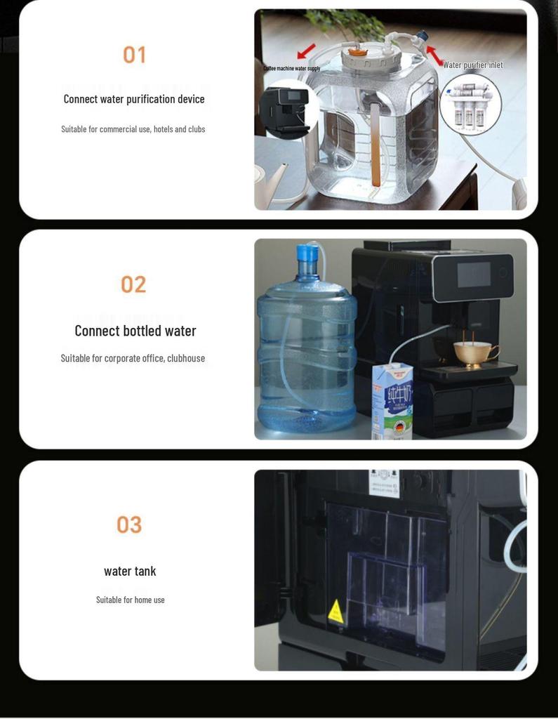 Умная кофемашина с сенсорным экраном: Полностью автоматическая эспрессо-машина и для американского кофе для домашнего или гостиничного использования