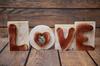 Alaskan Malamute - wooden LOVE sign, interior decoration with a dog, charming ornament for the shelf by Art-Dog brand