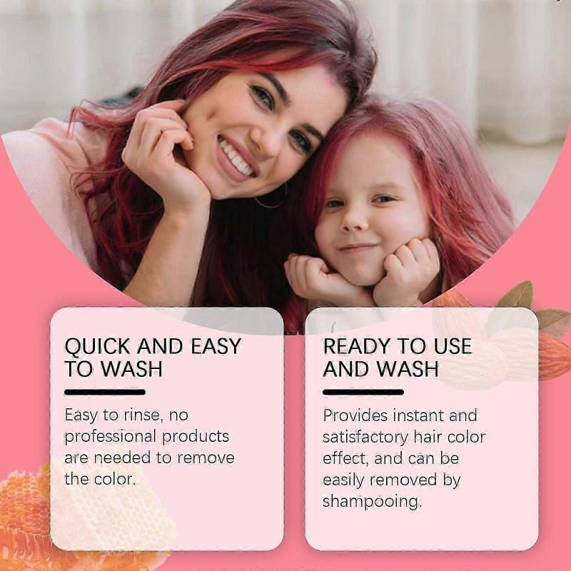 Wiieey Children's Pink Hair Cream Children's Color Hair Plant Extract Maintenance Diy Color Beauty Pomade
