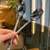 Long Handle Square Head Spoon Lantern Stainless Steel Watermelon Spoon Thickened Household Kitchen Supplies