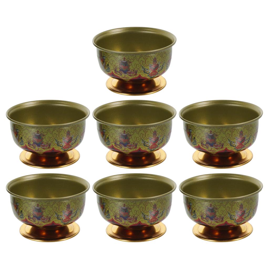 Чаша для воды, Священная чаша для храма, сплав, настольный держатель для медитации и подношений в буддизме