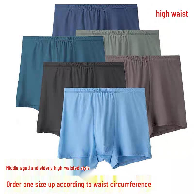 "Мужские боксеры Stollang из чистого хлопка в полоску": Дышащее и удобное нижнее белье для людей среднего и пожилого возраста"