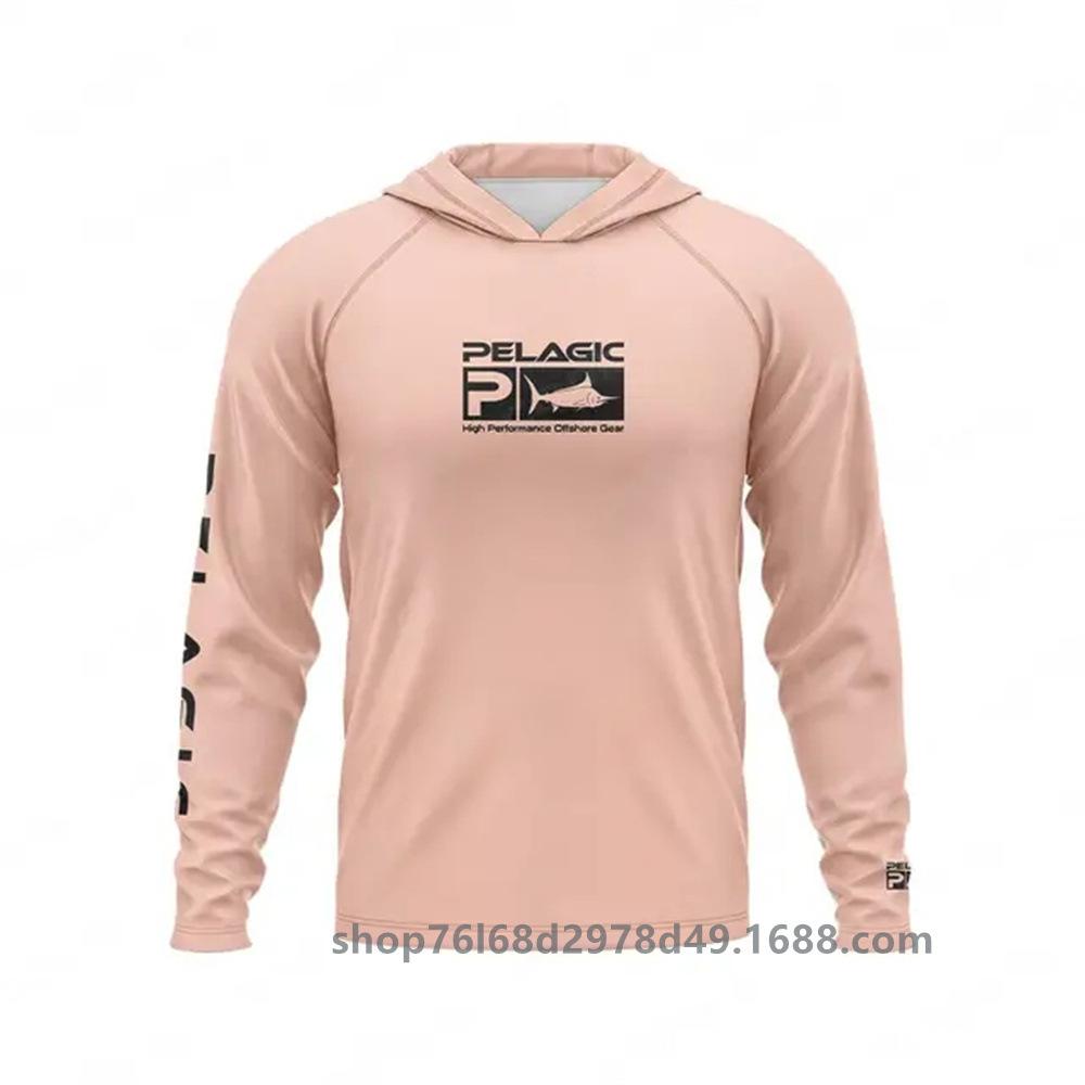 Pelagic fishing suit UPF50 long-sleeved T-shirt hoodie quick-drying breathable sunscreen supports customization