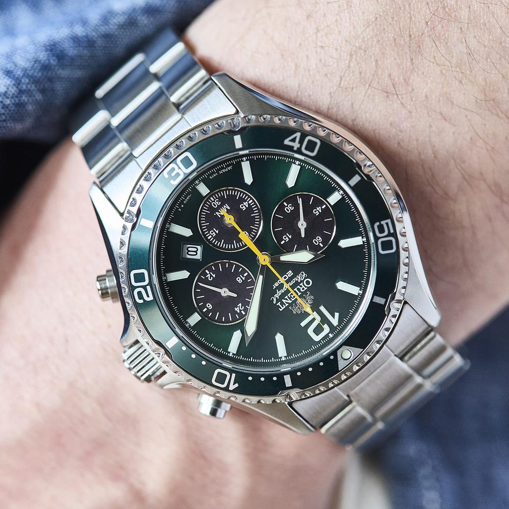 Orient Mako SOLAR PANDA Solar Panda Made In Japan Domestic Warranty Green [ORIENT] Manufacturer's RN-TX0204E Men's