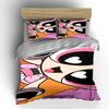 Powerpuff Girls Cartoon Print Bedding Set Bedding set (1 duvet cover, 2 pillowcases, duvet not included)