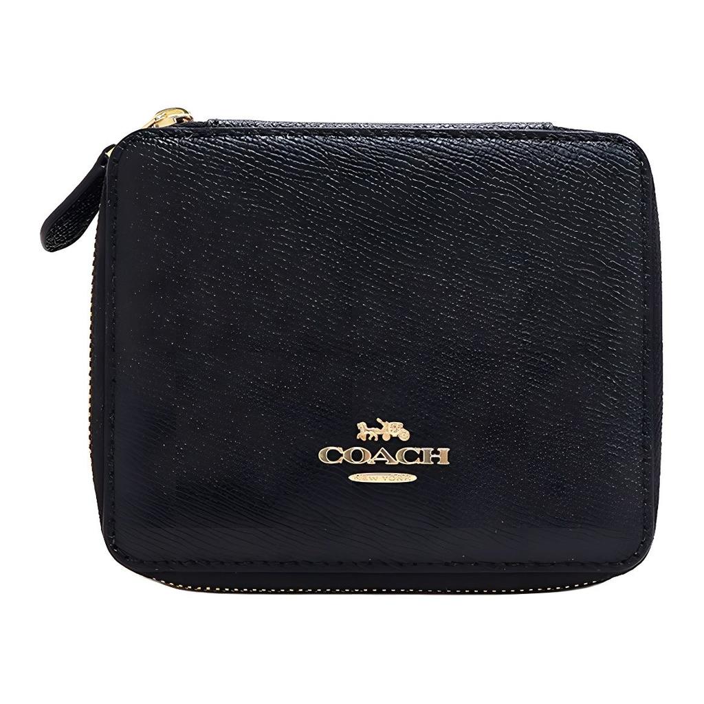 COACH Jewelry Box Cross Grain Leather Storage Box Unisex Black C4470-IMBLK