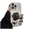 Черно-золотой чехол с розой для Apple iPhone 17 Pro Max, iPhone 16 Pro и iPhone 15 Pro, Премиальный новый стиль