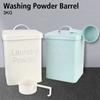 Household High Capacity Washing Powder Barrel 3KG Laundry Detergent Storage Box Snack Container with Measuring Cup Multipurpose Grain Storage Case
