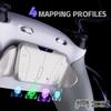 EXtremeRate RISE4 MAX Комплект задних лепестков RMB для контроллера PS5 с щелкающими стопорами триггеров, переназначаемые задние кнопки из настоящего металла с резиновым покрытием для PS5
