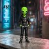 3D Printed Alien Statue Wearing Hoodie Statue, Green Figurine, Collectible Figurine Sculpture, Sci-Fi Desktop Decoration Gift for Lovers Sci-fi