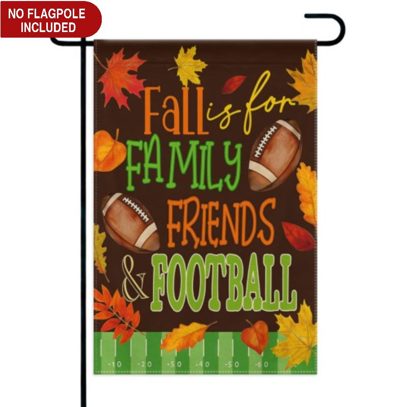 Double-Sided Garden Flag for Fall Football, Perfect for Family Gatherings And Autumn Celebrations. Measures , Flagpole Not Included