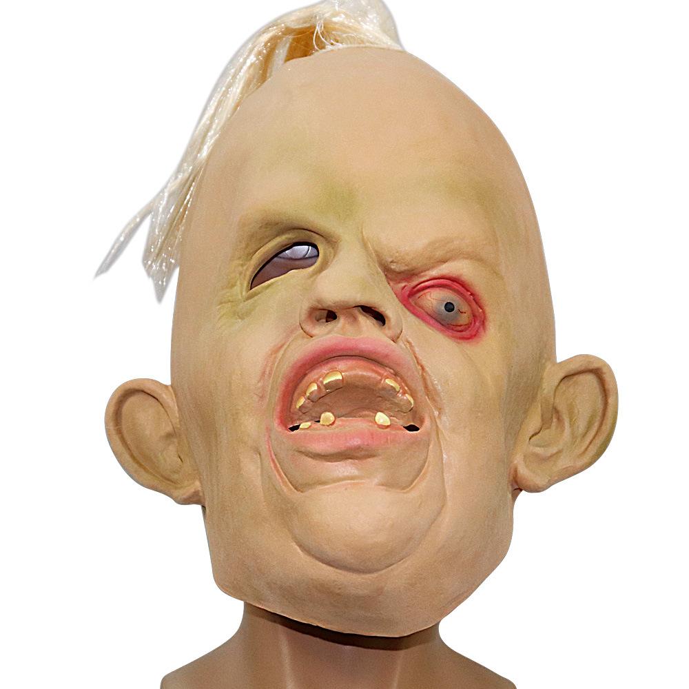 Horror one-eyed dragon headgear Alien Slanted-Eyed Monster Zombie Ghost Mask Halloween Party Haunted House Scary Mask
