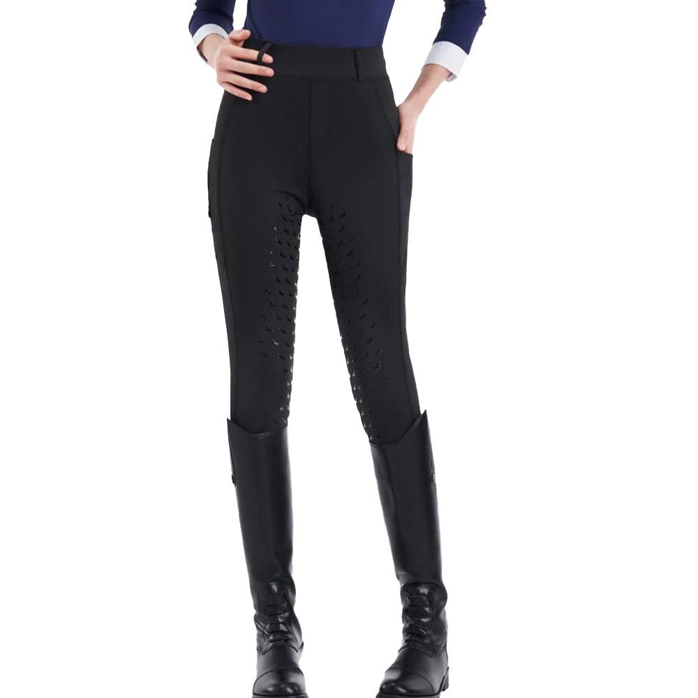 High Waist Full Seat Silicone Riding Pants: Slimming, Moisture-Wicking, Quick-Drying, High Elastic Fabric for Training and Competition.