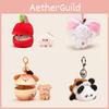 Adorable Plush Keychain Pendant Featuring Cute Transforming Panda Design For Bags And Gifts