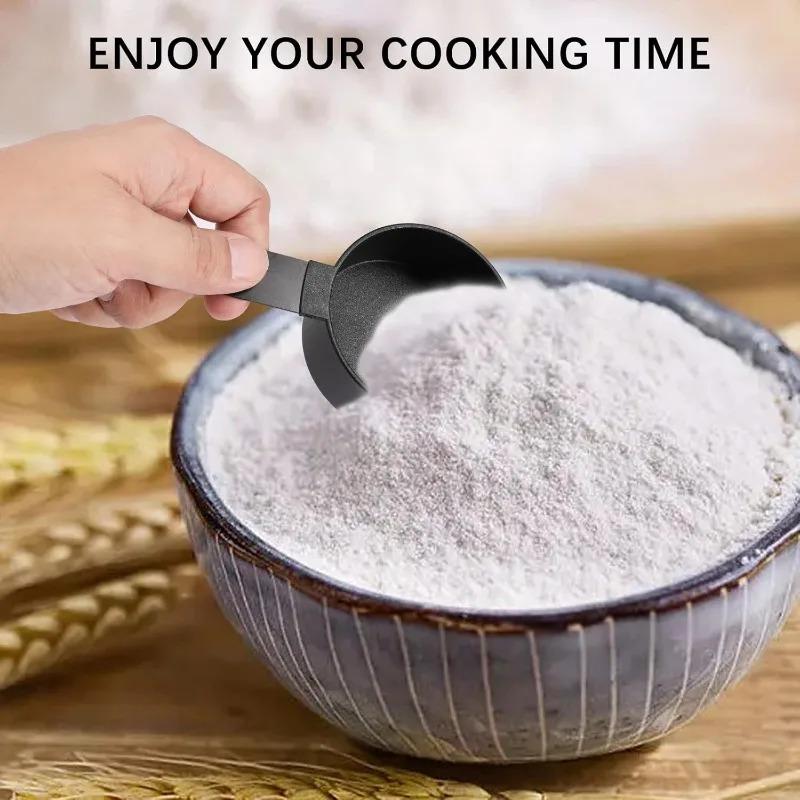 Stackable Spoon Measuring Cup Measuring Spoon with Dial Plastic for Measuring Dry Liquid Ingredients Baking Tools DIY Cake Milk Powder Spoon 10pcs Set