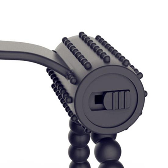 Yousheng Men Cock Ring Ejaculation Delay Vibrate Tongue Design Sexual Stimulation Silicone Men Tentacles Nozzle Penis Ring for Bedroom