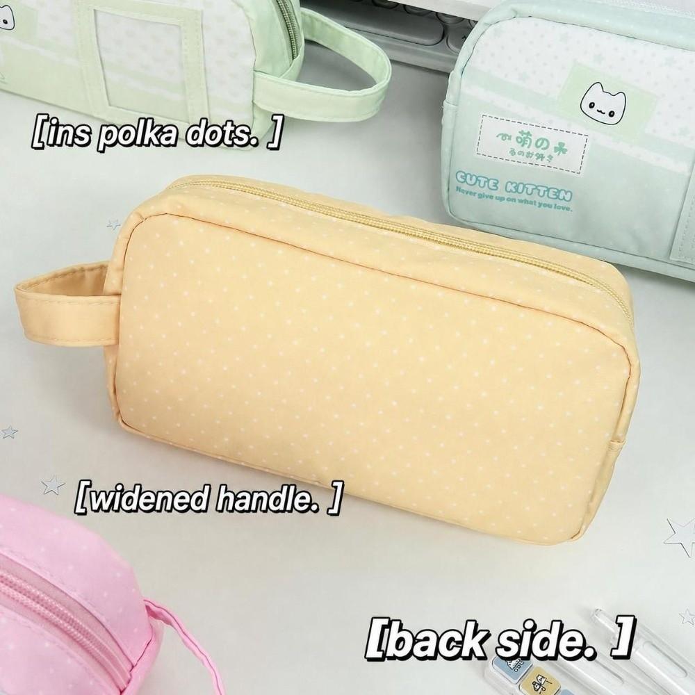with Handle Pencil Case Multi Colors Stationery Bag Portable Pencil Pouch  School Supplies