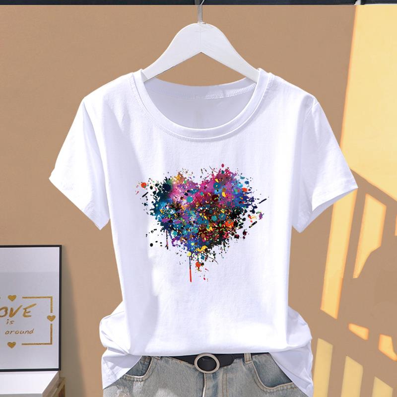 (Азиатский размер) Футболка с графическим рисунком, повседневная футболка с принтом, женская бабочка, милый тренд, милая повседневная женская футболка 90-х годов, модная футболка с коротким рукавом