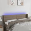 VidaXL LED Headboard Bedroom Furniture Double Bed Accessory Head of Bed Frame Interior Taupe 3123378