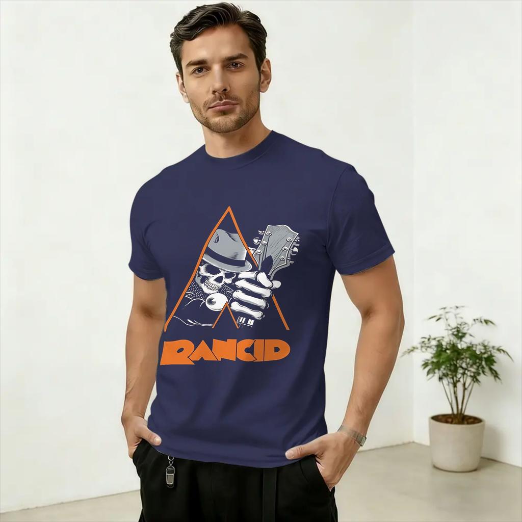 Punk Rancid Rock Band T Shirt for Unisex Cotton Vintage TShirts O Neck Tee Shirt Short Sleeve Clothing New Arrival