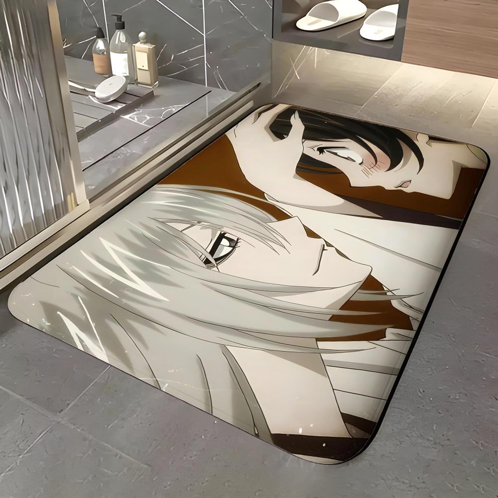 anime K-Kamisama Kiss Floor Mat Soft Flannel Entrance Door Mat Non Slip Absorbent Bathroom Bedroom Floor Rug