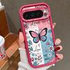 Blue Pink Butterfly Floral Pattern Case For Google Pixel 10 Pro XL Shockproof Bumper Silicone Cover For Pixel 9A 9 8 7 Pro 8A 7A