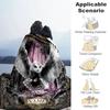 1PC Custom Name Eagle Forest Flannel blankets Patterns Throw Blanket All-Season Soft Gift for Couch, Bed, Camping gifts