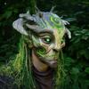 Halloween Forest Spirit Elf Masque LED Horror Headdress Realistic Green Elf Old Man Headgear Cosplay Costumes for Party