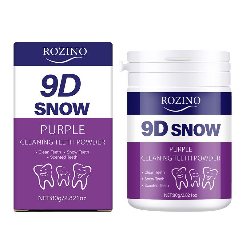 Purple Whitening Tooth Powder for Teeth Cleaning, Removes Yellow Stains & Tartar, Freshens Breath, Natural Herbal Formula, 100g