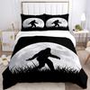 Moonlit Bigfoot Silhouette Print 3Pcs Bedding Setduvet Cover With 2 Bedropillowcase Home Birthday Gift