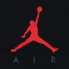 Спортивная футболка с короткими рукавами и логотипом Air Jordan Flying Man, мужские топы, черный, красный, AV8451-010