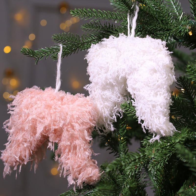 Creative Christmas Tree Socks Heart Shaped Feather Pendant Christmas Decoration For Festive Tree Decor