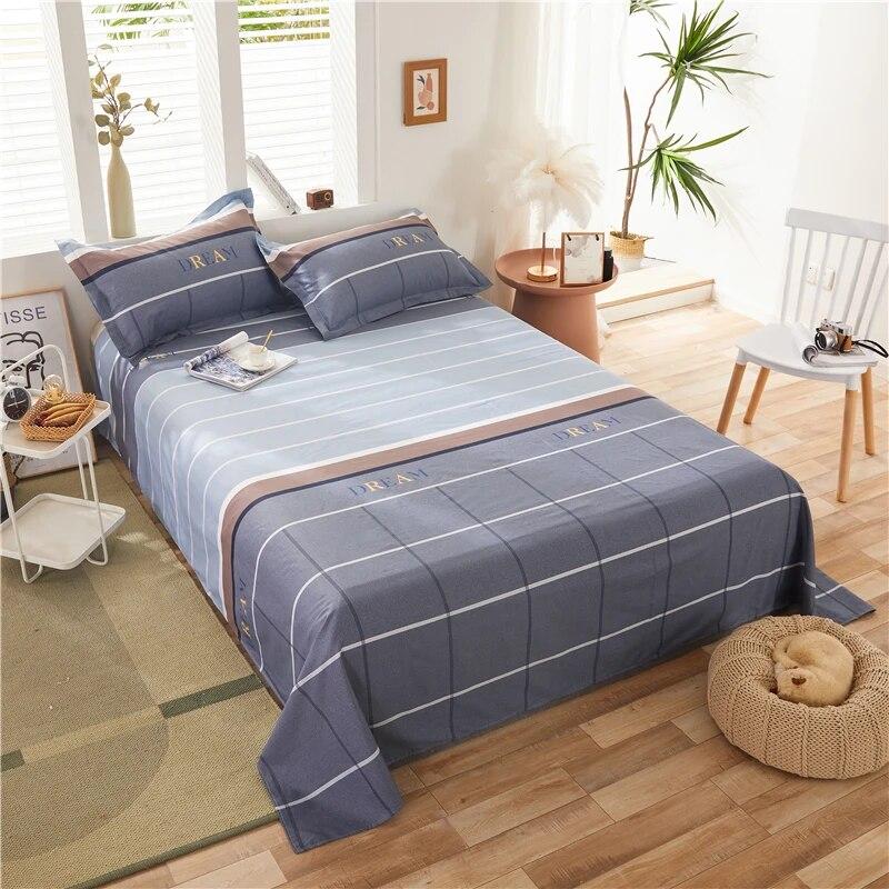 Простая хлопковая простыня с принтом, современная большая простыня, удобное студенческое покрывало, универсальная пылезащитная простыня Four Seasons