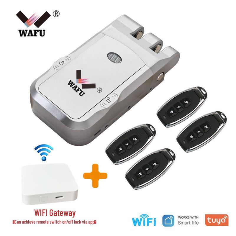 Home Electronic Induction Sliding Door Lock - Invisible Anti-theft, Wireless Card Swipe, Electric Control, Integrated Access Control Lock.