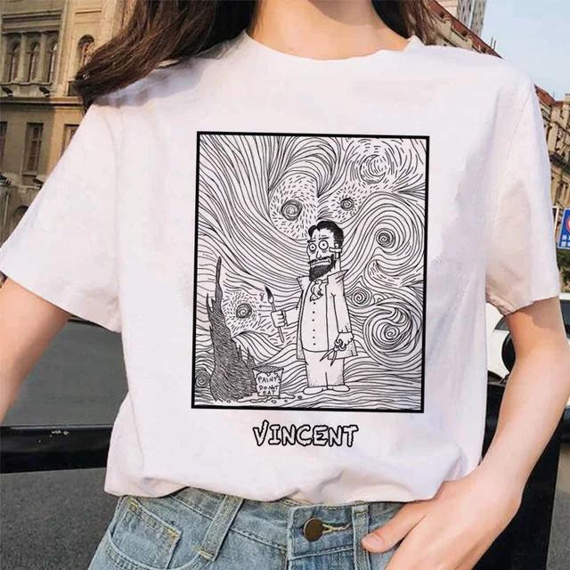 Van Gogh Cat Van Gogh Cat Art Oil Painting Printed TShirt Unisex Clothes Summer Fashion Trendy Casual TShirt