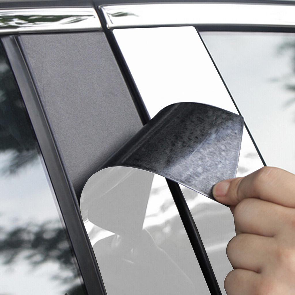 Car B C Pillar Post Trim Sticker Accent Cover Mirror Chrome Exterior Decoration Window Moulding 6pcs/set for Skoda Superb 2009-2015 B6 (3T)2009-2015