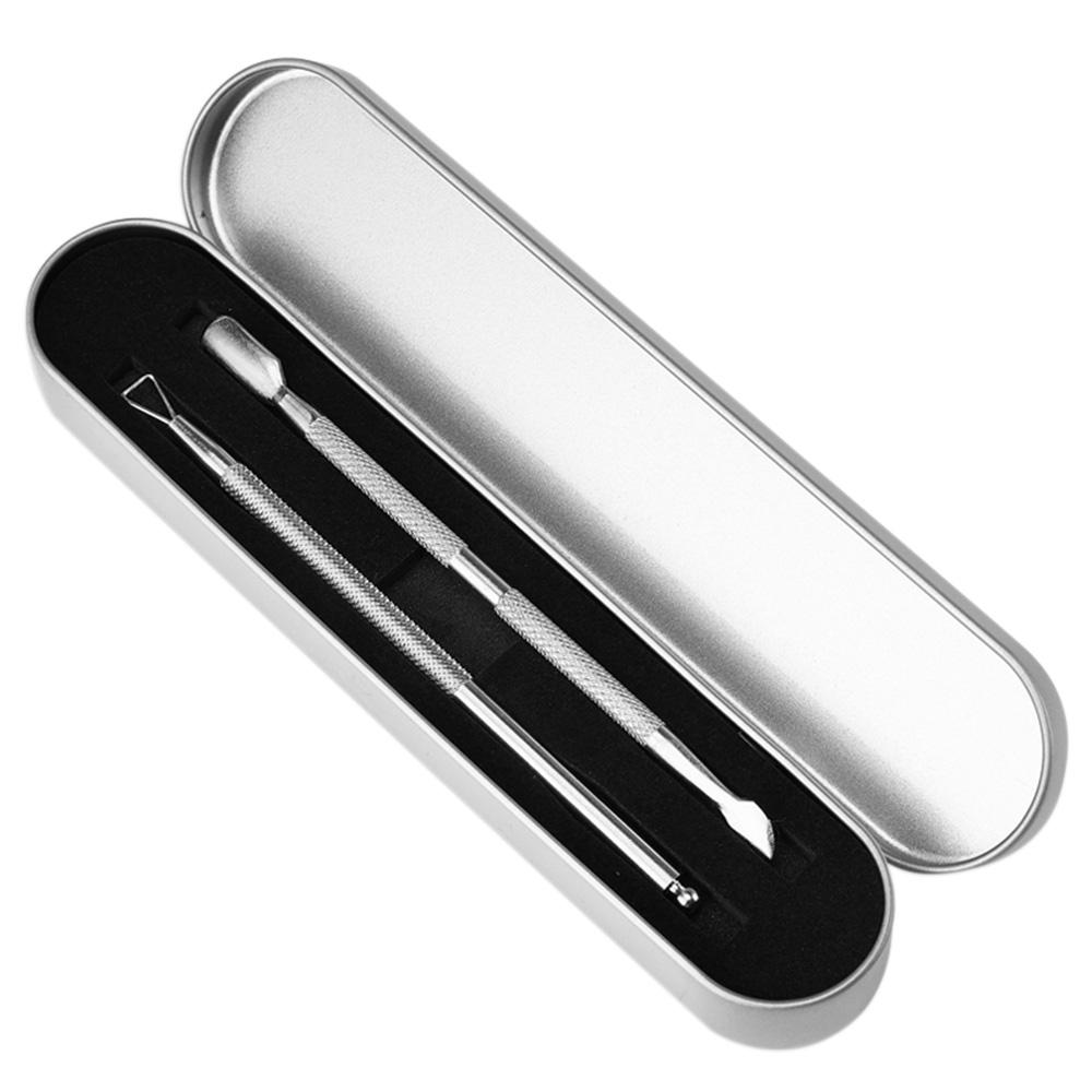 2шт инструмент для удаления гель-лака из нержавеющей стали, нож для очистки кутикулы омертвевшей кожи