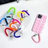 Colorful Spiral Spring Coil Keychain Theftproof Anti Lost Stretch Cord Safety Key Ring with Metal Lobster Clasp for Car Keys