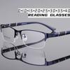 Men'S Business Half Frame Reading Glasses Fashion Design Office Presbyopia Eyewear Hd Anti-Blue Light Diopter Eyeglasses