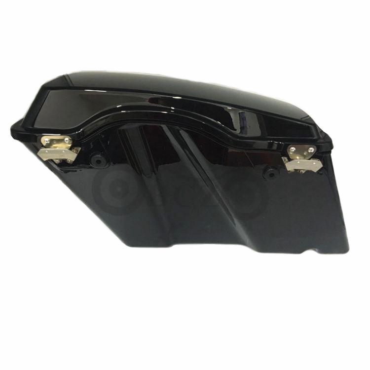 Harley Bright Black Saddlebags for Modified Models (1994-2013)