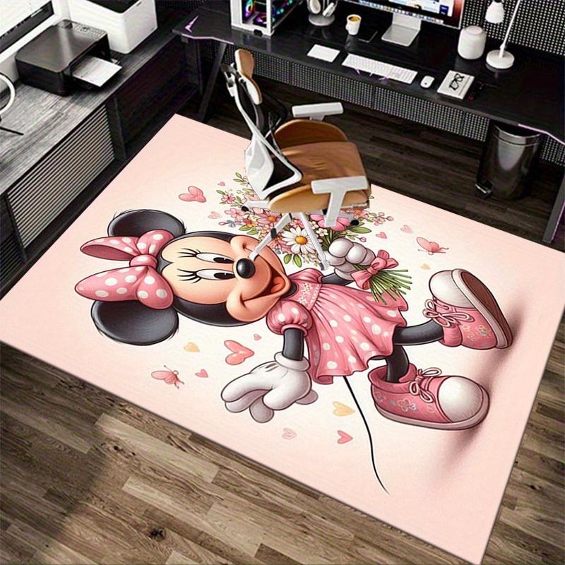1pc. Cute Minnie Mouse Floral Bouquet Rug - Perfect for Home Decor, Office Carpet, Outdoor Use, and Gift Ideas!z0414224