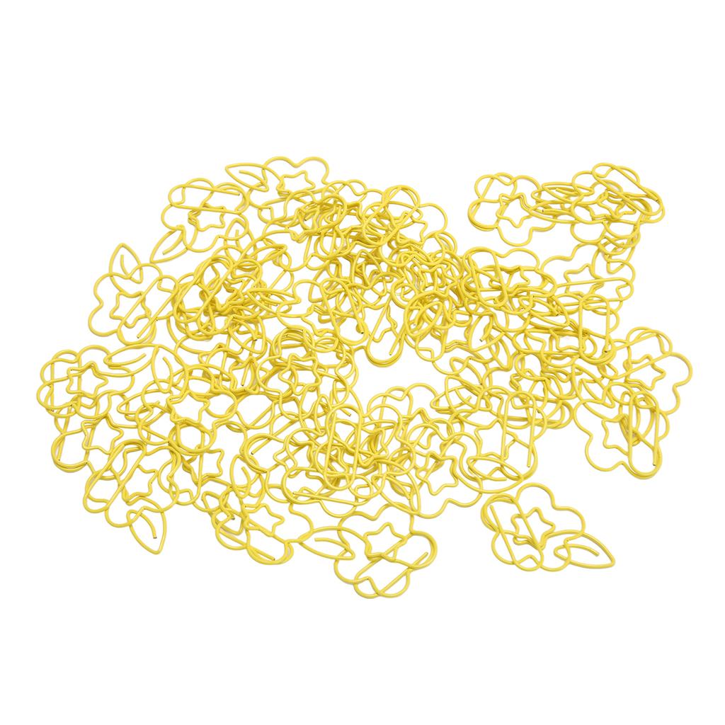 45 шт. Бумажные скрепки Многоцелевые Металлические скрепки в форме цветка Набор для классификации документов Желтый